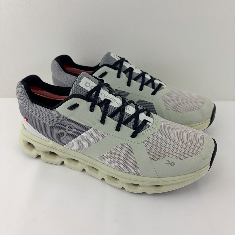 On Running Cloudrunner Women's Gray Mint Running Shoes US 10 EUR 42